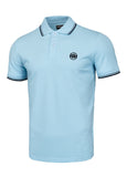 PIQUE STRIPES REGULAR Light Blue Polo T-shirt