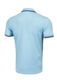 PIQUE STRIPES REGULAR Light Blue Polo T-shirt