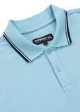 PIQUE STRIPES REGULAR Light Blue Polo T-shirt