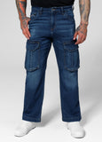 LONGSPUR Cargo Navy Wash Jeans