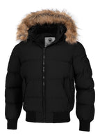 Men's winter hooded jacket Burnt