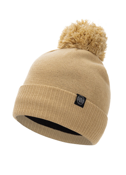 Winter Beanie Bubble SMALL LOGO 2 Sand