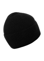 Beanie Logo Single Layer Cuff Black