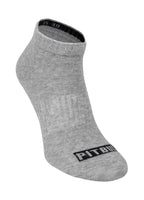 PITBULL Pad Thin 3pack Grey Socks