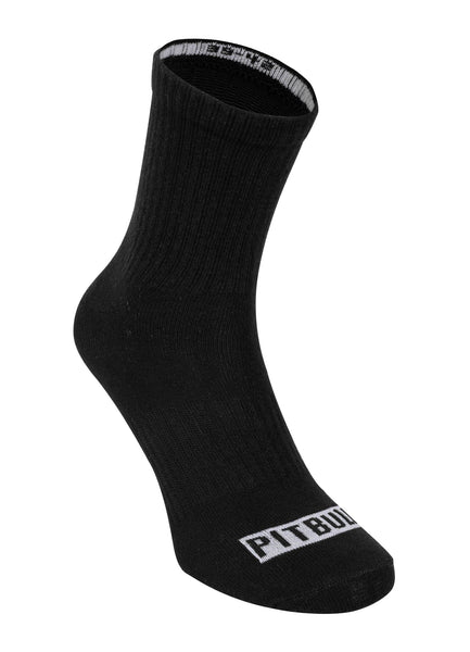 PITBULL High Ankle Thin 3pack Black Socks