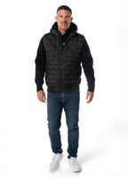 Quilted vest with hood FISK
