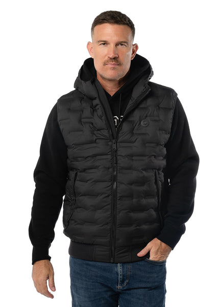 Quilted vest with hood FISK