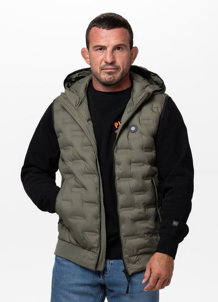 Quilted vest with hood FISK