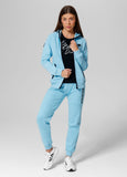 Women's zip-up hoodie Fuchsia - Baby blue