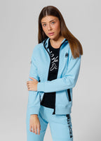 Women's zip-up hoodie Fuchsia - Baby blue