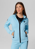 Women's zip-up hoodie Fuchsia - Baby blue
