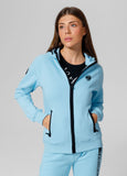 Women's zip-up hoodie Fuchsia - Baby blue