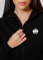 Women's zip-up hoodie Fuchsia - Black