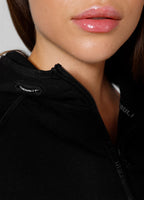 Women's zip-up hoodie Fuchsia - Black