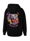 Women's Oversize Hoodie Happy-Pit - Black