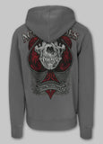 Men's Zip-up hoodie ACE OF SPADES - Gray