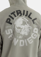 Men's Zip-up hoodie DOG SD - Dusty Salvia