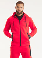 Zip-up hoodie DOGWOOD - Fluo red