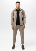 Men's Zip-up hoodie DOGWOOD - Dark sand