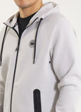 Zip-up hoodie DOGWOOD - Whity blue