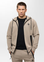 Men's Zip-up hoodie DOGWOOD - Dark sand
