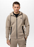 Men's Zip-up hoodie DOGWOOD - Dark sand