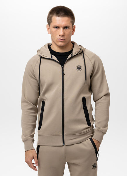 Men's Zip-up hoodie DOGWOOD - Dark sand