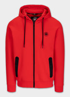 Zip-up hoodie DOGWOOD - Fluo red