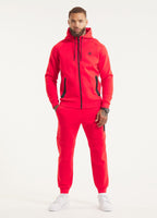 Zip-up hoodie DOGWOOD - Fluo red