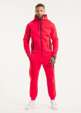 Zip-up hoodie DOGWOOD - Fluo red