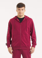 Men's Zip-up hoodie TAPE NUGGET - Burgundy