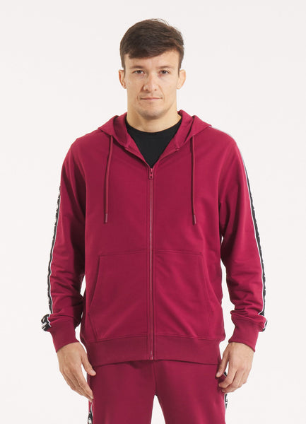 Men's Zip-up hoodie TAPE NUGGET - Burgundy