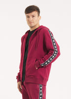 Men's Zip-up hoodie TAPE NUGGET - Burgundy