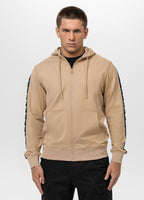 Men's Zip-up hoodie TAPE NUGGET - Light sand