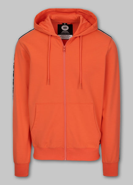 Men's Zip-up hoodie TAPE NUGGET - Bright Salmon