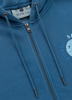 Men's Zip-up hoodie Washed PLANET SURF - Blue