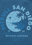 Men's Zip-up hoodie Washed PLANET SURF - Blue