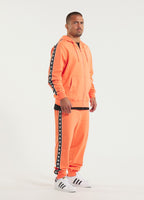 Men's Zip-up hoodie TAPE NUGGET - Bright Salmon
