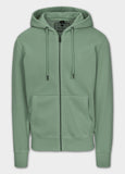 Men's Zip-up hoodie Washed Lancaster II - Sage green