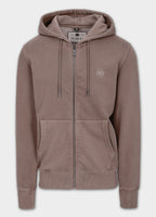 Men's Zip-up hoodie Washed Lancaster II - Burgundy