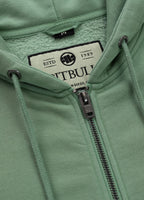 Men's Zip-up hoodie Washed Lancaster II - Sage green