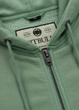 Men's Zip-up hoodie Washed Lancaster II - Sage green