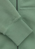 Men's Zip-up hoodie Washed Lancaster II - Sage green