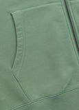 Men's Zip-up hoodie Washed Lancaster II - Sage green