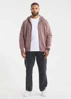 Men's Zip-up hoodie Washed Lancaster II - Burgundy