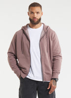 Men's Zip-up hoodie Washed Lancaster II - Burgundy