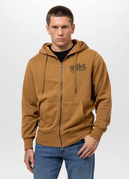 Men's Zip-up hoodie Washed MULTISPORT - Honey yellow