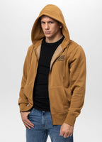 Men's Zip-up hoodie Washed MULTISPORT - Honey yellow