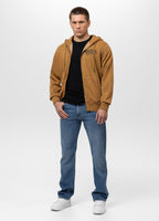 Men's Zip-up hoodie Washed MULTISPORT - Honey yellow