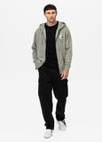 Men's Zip-up hoodie Washed PLANET SURF - Gray Harbour